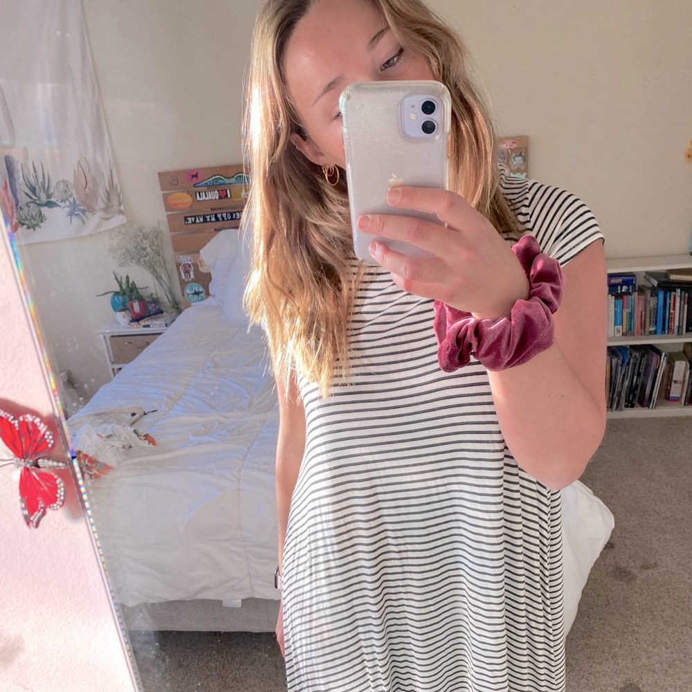 Stripped T-Shirt Dress 🌟